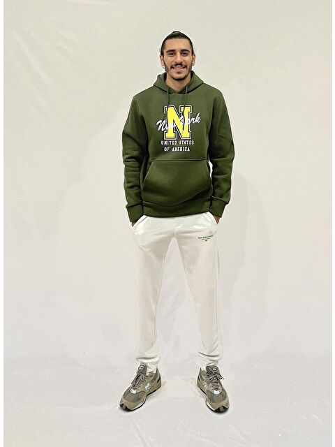 Süperlife Kapüşonlu Regular Fit İçi Polarlı 3 İplik N Baskılı Hoodie spr24sw06 - S000094499-18547