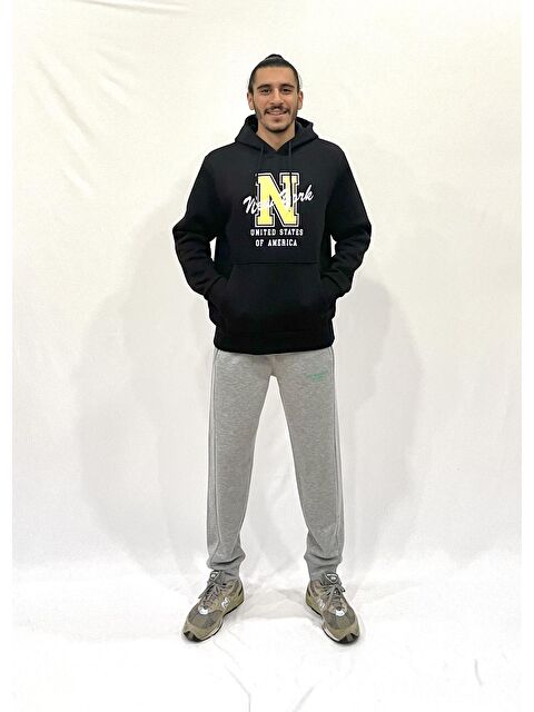 Süperlife Kapüşonlu Regular Fit İçi Polarlı 3 İplik N Baskılı Hoodie spr24sw06 - S000094499-19351