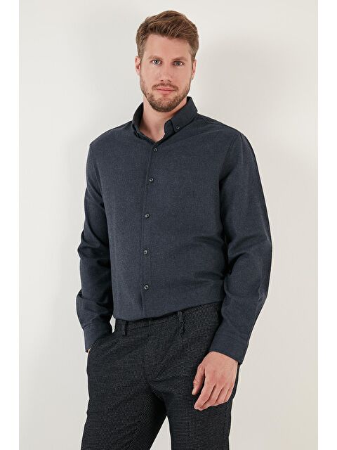 Buratti Pamuklu Regular Fit Düğmeli Yaka Kışlık Oduncu Gömlek CF24W127079 - S000088717-21164