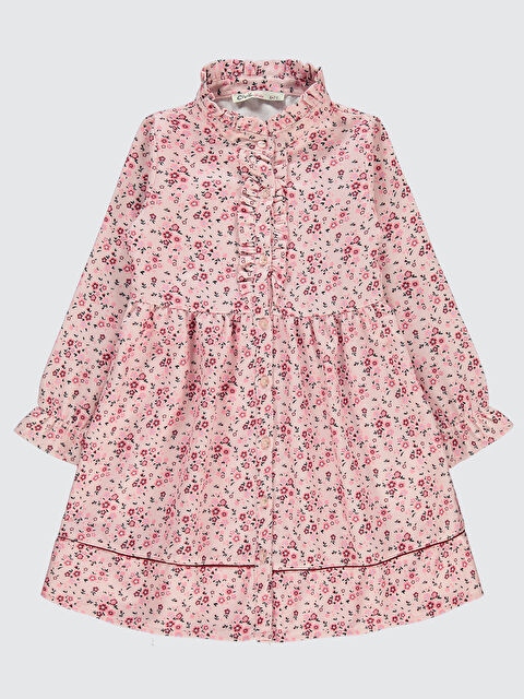 Civil Girls Kız Çocuk Elbise 6-9 Yaş Pudra - S000283817-7152