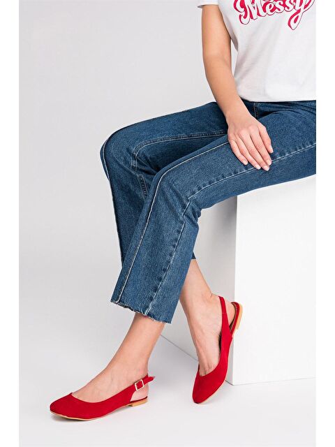 Fox Shoes Kırmızı Kadın Babet D726105202 - S000032194-20045