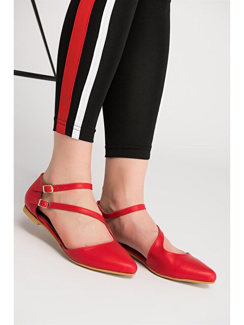 Fox Shoes Kırmızı Kadın Babet D726016909 - S000032180-20045
