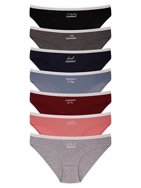 Dominant Kadın 7 Gün Pamuklu Elastanlı Külot 7li Paket - S000080158-23173