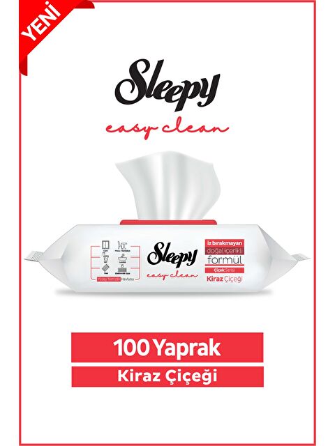 Sleepy Easy Clean Kiraz Çiçeği Yüzey Temizlik Havlusu&mendili 100 Yaprak - S000333077-10231