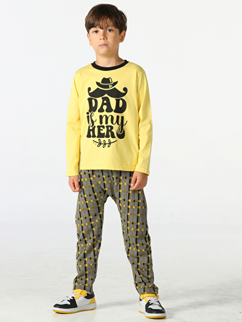 Casabony My Dad Ekose Erkek Çocuk Pantolon + Tişört Takım - S000041944-29391