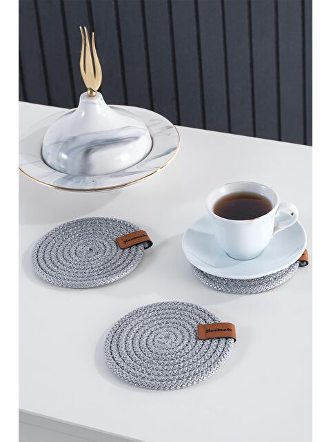 Maison Art 3 Adet Bardak Altlığı | Hasır Jüt Fincan, Kupa, Mum Altlığı Dekoratif Supla - S000074516-20600