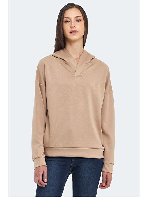 SLAZENGER KENZIE I Kadın Bej Sweatshirt - S000098865-19928