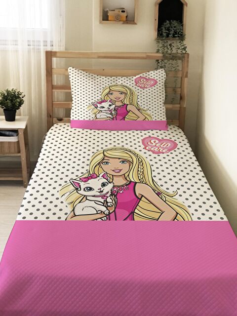 Evmila Prenses Kız Desenli Bebek Ve Çocuk Baskılı Tek Kişilik Pike Takımı - S000028662-23173