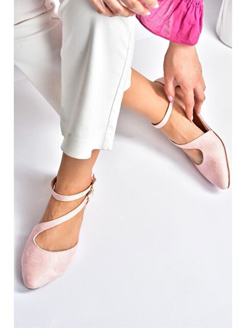 Fox Shoes Pudra Kadın Babet D726016902 - S000031869-23490