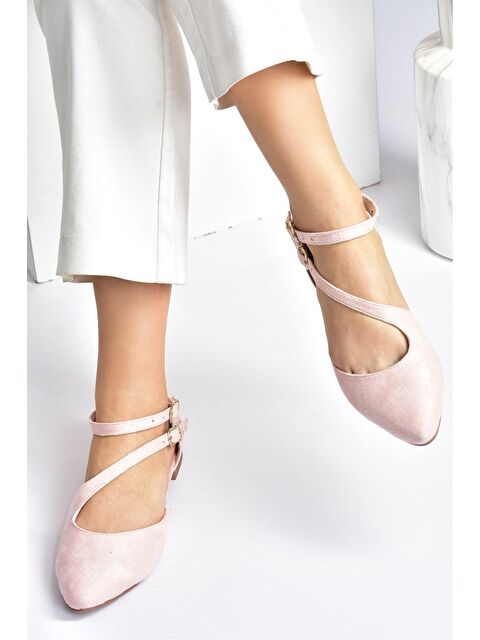 Fox Shoes Pudra Kadın Babet D726016902 - S000031869-23490