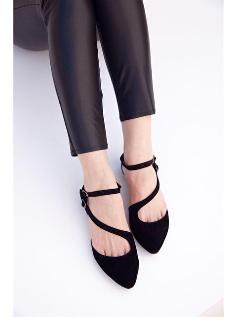 Fox Shoes Siyah Kadın Babet D726016902 - S000031869-19351
