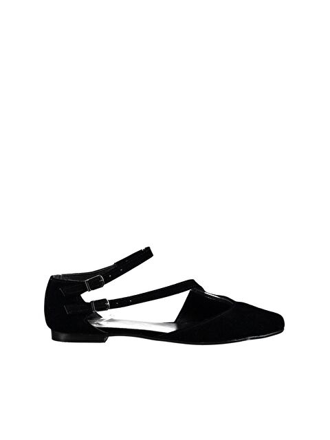 Fox Shoes Siyah Kadın Babet D726016902 - S000031869-19351