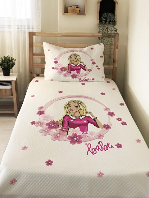 Evmila Prenses Kız Desenli Bebek Ve Çocuk Baskılı Tek Kişilik Pike Takımı - S000028668-23173