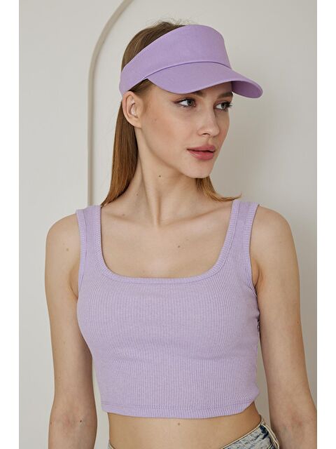 Chandraswear Kadın Vizör Tenisçi Şapkası Lila - Gale - S000168526-20042