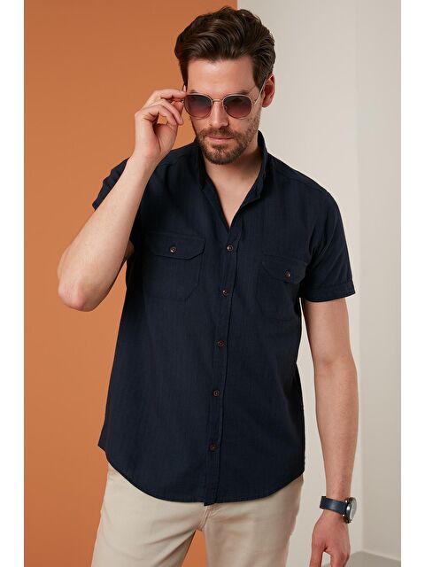 Buratti Düğmeli Yaka %100 Pamuk Cepli Gömlek CF21S111153 - S000000744-21164