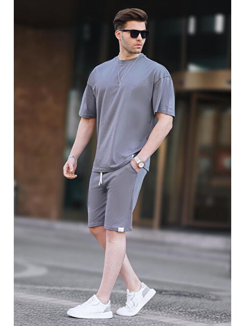 Madmext Füme Basic Erkek Şort %100 Pamuk Takımı 6377 - S000031401-33408
