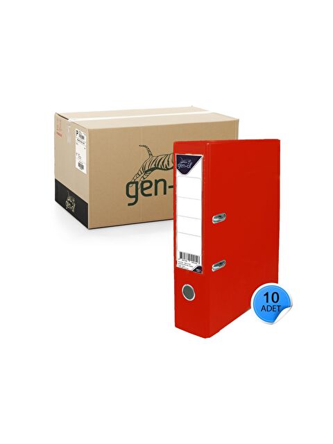 Gen-Of Plastik Klasör Geniş Kırmızı 10 Lu - S000076644-20045
