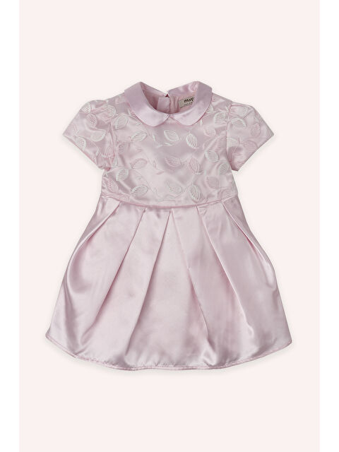 Panço Kız Çocuk Saten Pembe Abiye Elbise - S000393842-20024