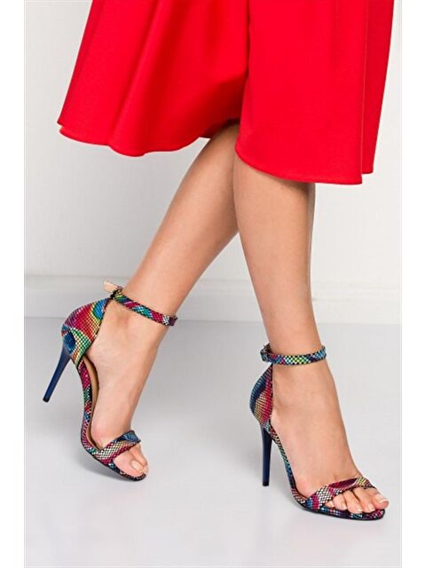 Fox Shoes B922112607 Karışık Renkli Kadın Topuklu Ayakkabı - S000081339-23173