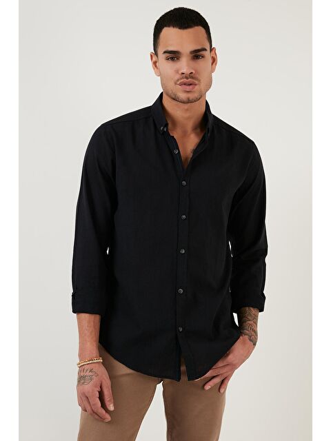 Buratti Regular Fit Düğmeli Yaka %100 Pamuk Erkek Gömlek CF20S111871 - S000000747-19351