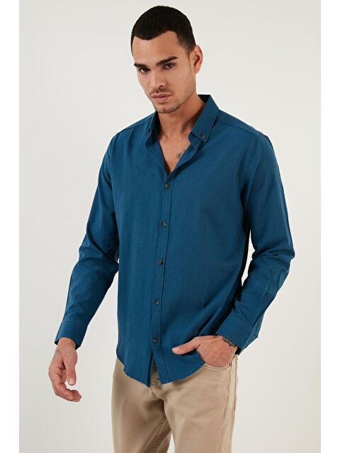 Buratti Regular Fit Düğmeli Yaka %100 Pamuk Erkek Gömlek CF20S111871 - S000000747-23093