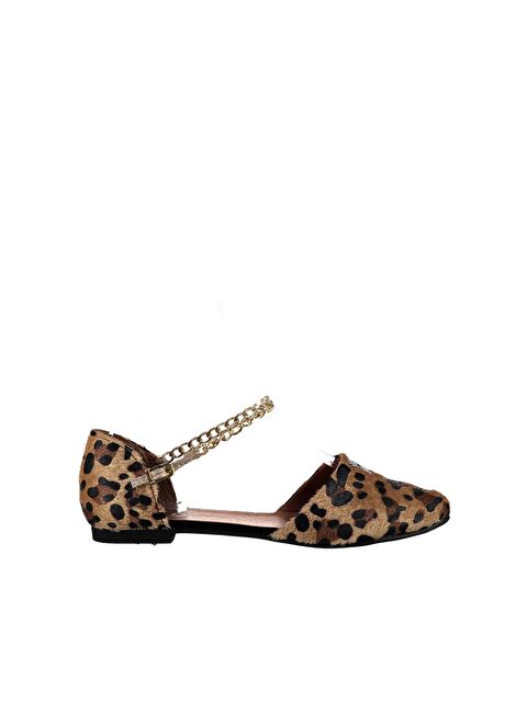 Fox Shoes Leopar Kadın Babet B726024402 - S000032170-37323