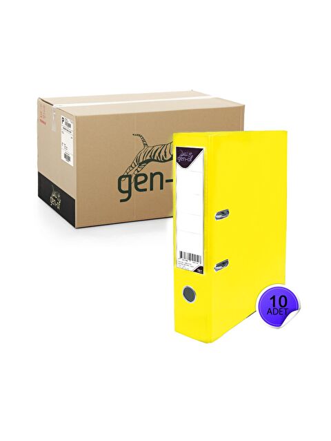 Gen-Of Plastik Klasör Geniş Sarı 10 Lu - S000076667-20072