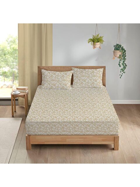 Evmila Modern Desen Baskılı Çift Kişilik Lastikli Çarşaf Seti Renkli - S000048833-23173