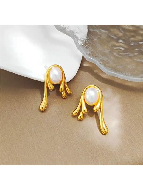 Pelin Aksesuar İncili Damlayan Küpe - S000051885-23173