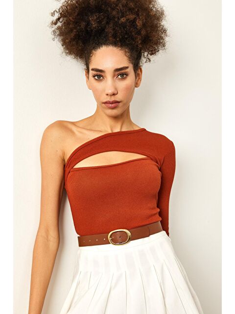 Xhan Kiremit Göğüs Dekolteli Kaşkorse Bluz 2YXK2-46109-16 - S000033028-18657