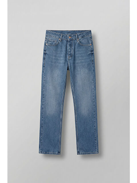 Abluka Online Erkek Baggy Fit Jean Mavi - S000487341-17234