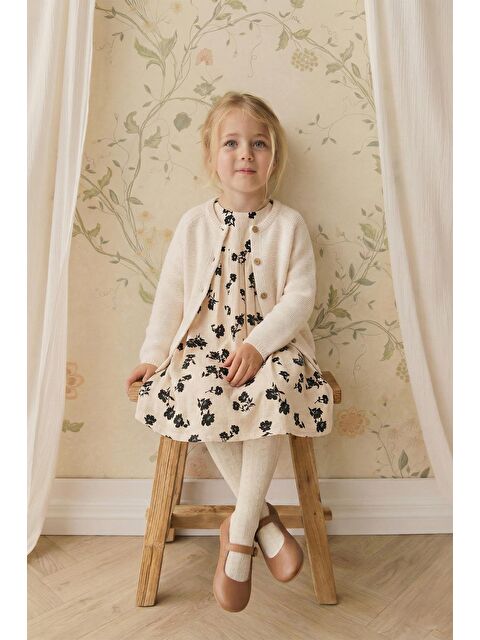 CİGİT Desenli Elbise 2-6 Yaş Siyah Çiçek Desen - S000377201-19351