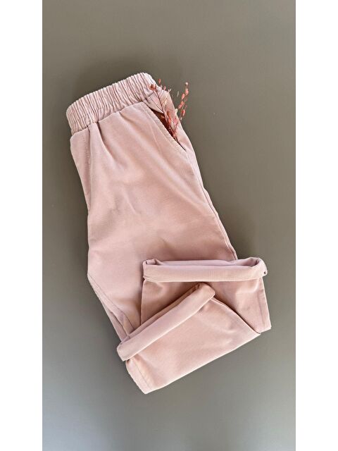 CİGİT Kadife Pantolon 4-12 Yaş Pudra Pembe - S000451003-23490