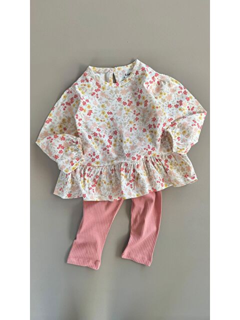 CİGİT Kız Çocuk Uzun Kollu Desenli Takım - S000423831-19965