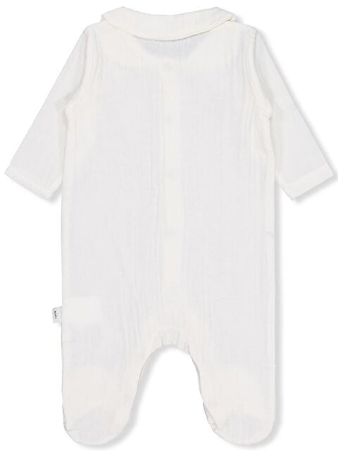 Civil Baby Yakalı Ayıcık Baskılı 1-9 Ay Tulum - Ekru 1-3 Ay - S000367973-19965