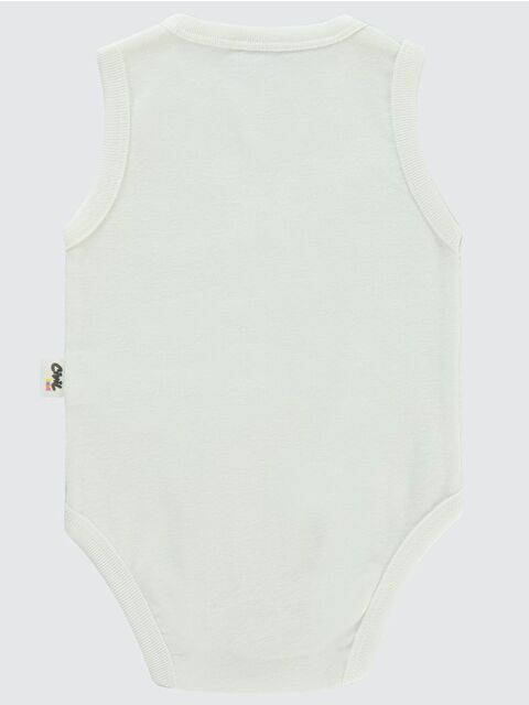 Civil Baby Düz Sıfır Kol Çıtçıtlı Badi - Beyaz 0-1 Ay - S000201959-20063