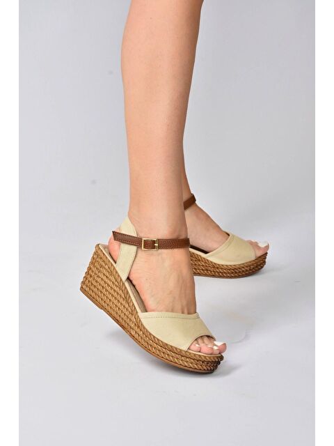 Fox Shoes K674192205 Bej Dolgu Taban Kadın Ayakkabı - S000051755-19928