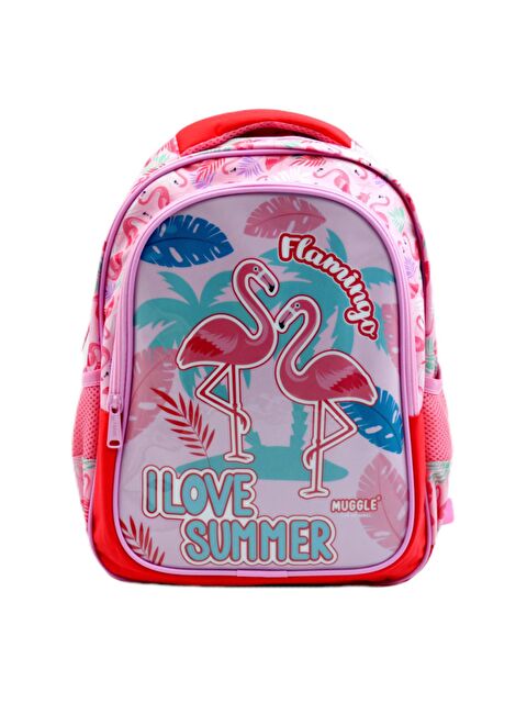 Muggle 2 Bölmeli Flamingo Pembe Okul Sırt Çantası (MU-7211) - S000078784-20024
