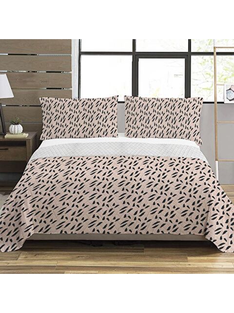 Evmila Modern Desen Çift Kişilik Baskılı Pike (200x220 Cm) Renkli - S000029937-23173