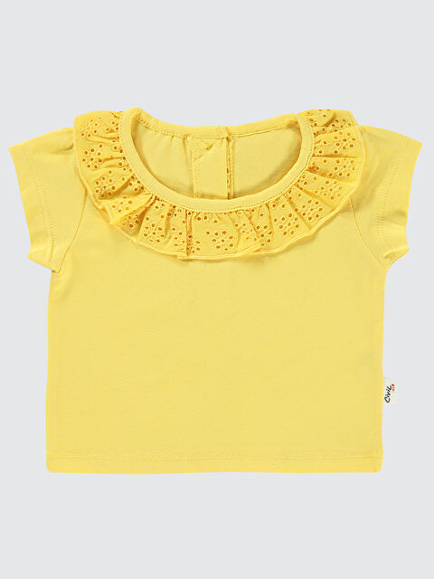Civil Kız Bebek Tişört 6-18 Ay Sarı