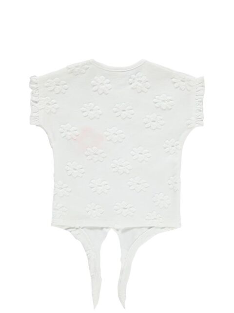 Civil Baby Papatya Kabartmalı Nakışlı 6-18 Ay Tişört - Ekru9-12 Ay - S000225292-19965