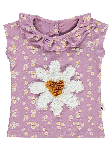 Civil Baby Papatya 6-18 Ay Tişört - Lila 6-9 Ay - S000213133-17878