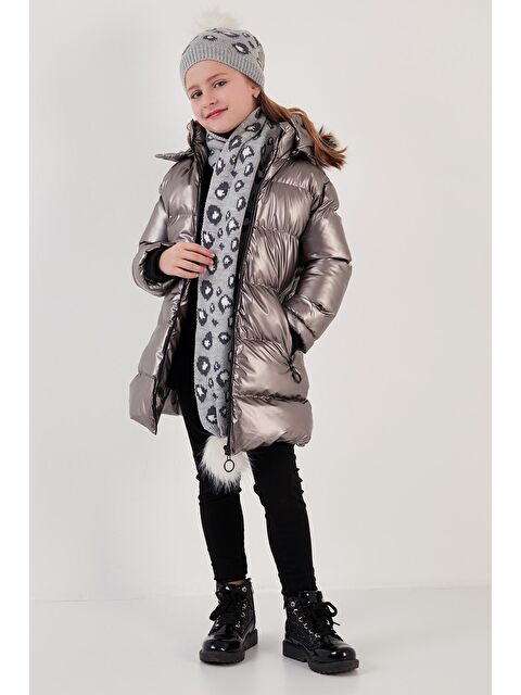 Lela Peluş Astarlı Yakası Suni Kürklü Çıkarılabilir Kapüşonlu Kışlık Mont 5761908 - S000000751-19413