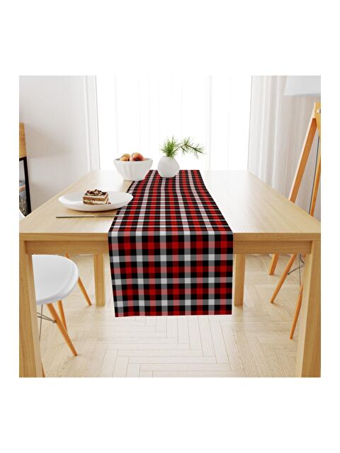 Evmila Kadife Dokuma Özel Tasarım Pöti Desenli Runner 40x140 cm - S000087588-23173