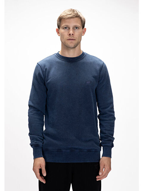 Bad Bear Dab Erkek Lacivert Bisiklet Yaka Sweatshirt - S000504620-21164