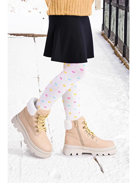 Kiko Kids 500 Günlük Fermuarlı Kız Çocuk Bot Ayakkabı - S000063750-19928