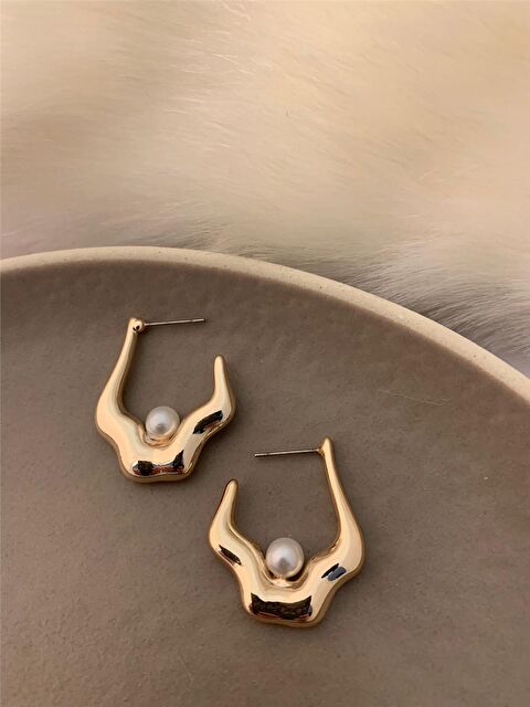 Pelin Aksesuar İçi İncili Geometrik Küpe - S000052024-23173