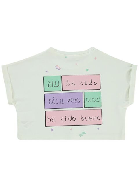 Civil Girls No Ha Side Baskılı 2-5 Yaş Tişört - Ekru4-5 Yaş - S000364661-19965