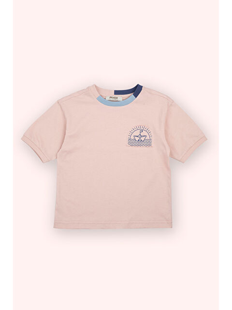 Panço Erkek Bebek Kısa Kollu Pembe Tişört - S000393747-20024