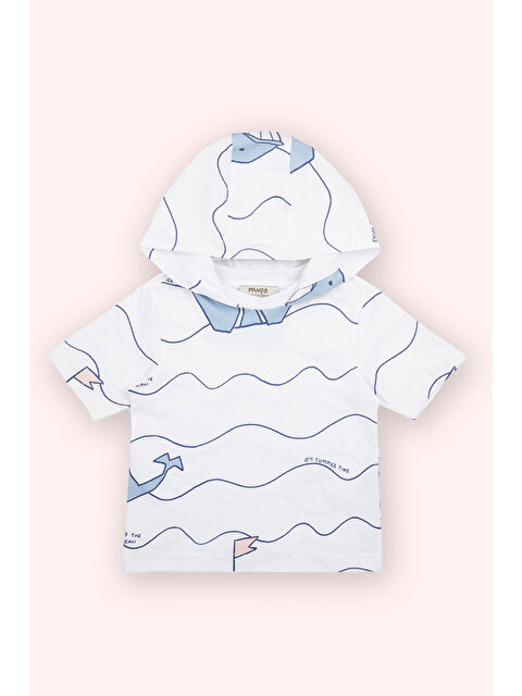 Panço Erkek Bebek Baskılı Beyaz Tişört - S000393753-20063